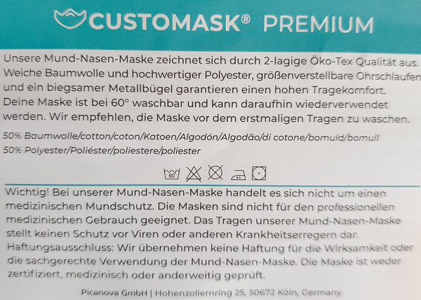 Mund-Nasen-Maske Motiv "Gutenberg"