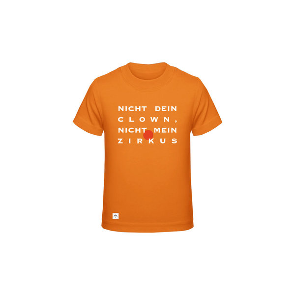 Kinder Shirt "Nicht dein Clown", Orange