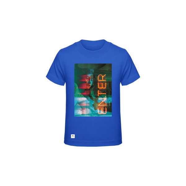 Kinder Shirt "ENTER", Amazonblau