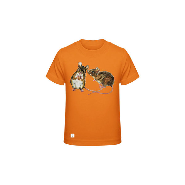 Kinder Shirt "Mäuseflüstern", Orange